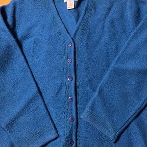 Vintage Pendleton Women's Blue Cardigan Sweater Wool XL